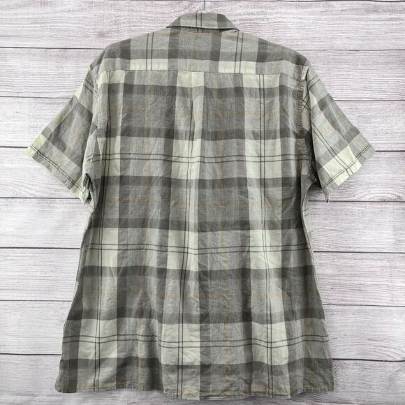 Barbour Button Up Mens Sz L Regular Fit Plaid Check Short Sleeve Shirt - Picture 3 of 7